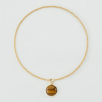 Collar largo COLGANTE PIEDRA BATIGNOLLES Marrón / Dorado