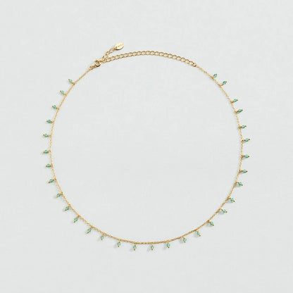 Collar corto ALMA Cuarzo Verde
