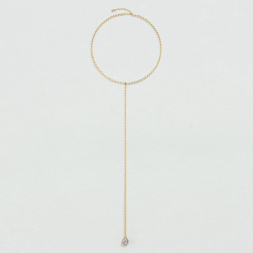 Collar largo BE Cristal / Dorado