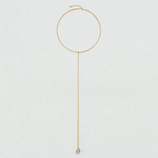 Collar largo BE Cristal / Dorado