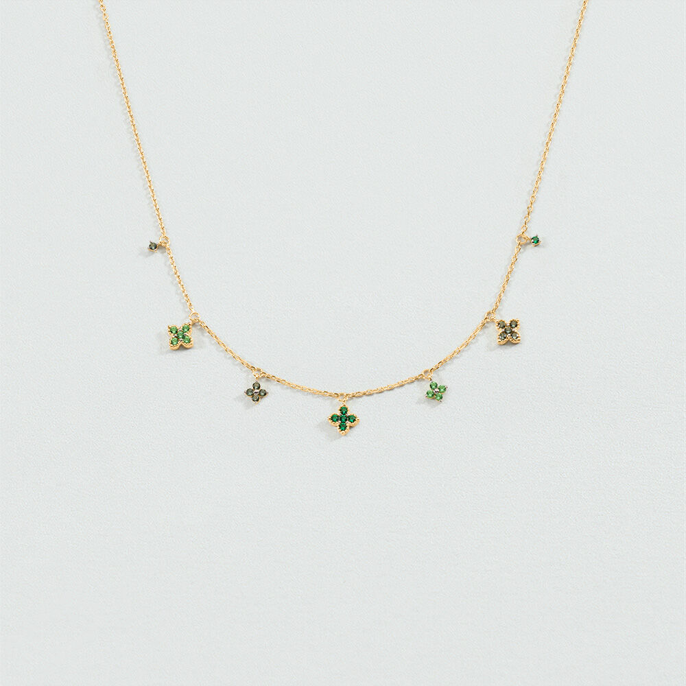 Collar corto BELOVED Verde / Dorado