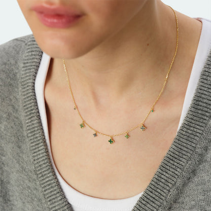 Collar corto BELOVED Verde / Dorado