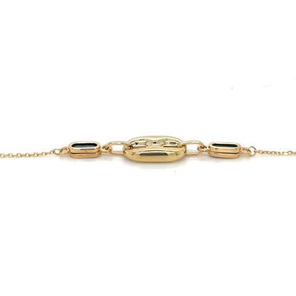 Pulsera Sra. oro Malaquita