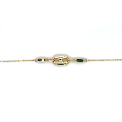 Pulsera Sra. oro Malaquita