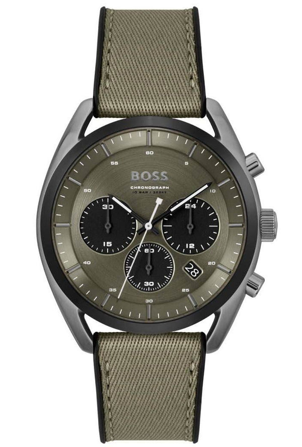 Hugo boss Reloj Cab. Cronógrafo Correa Tela y silicona Caqui