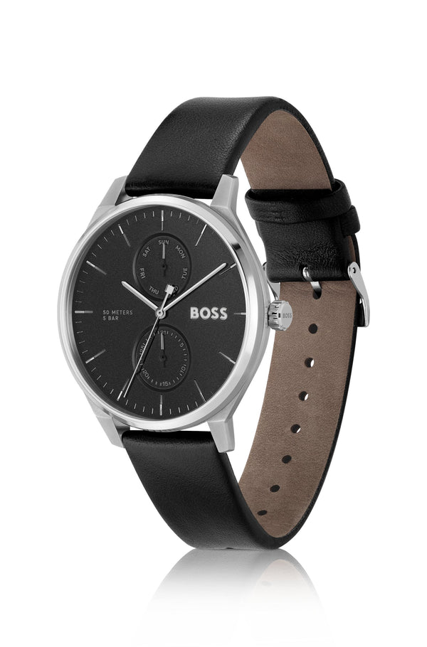 Hugo boss Reloj Cab. Correa piel y esfera negra