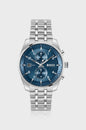Hugo Boss SKYTRAVELLER Cronógrafo con esfera azul y pulsera de acero