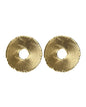 Pendientes largos textura círculo Alaska en Plata