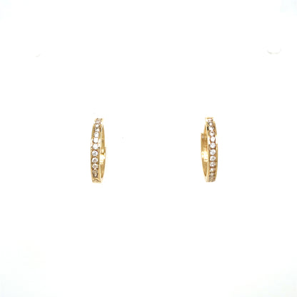 Aros oro circonitas 14mm