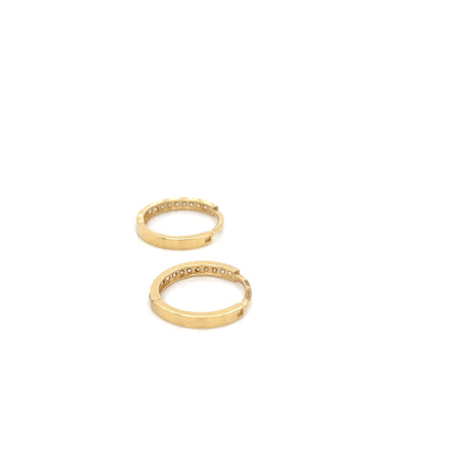 Aros oro circonitas 14mm