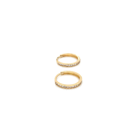 Aros oro circonitas 14mm