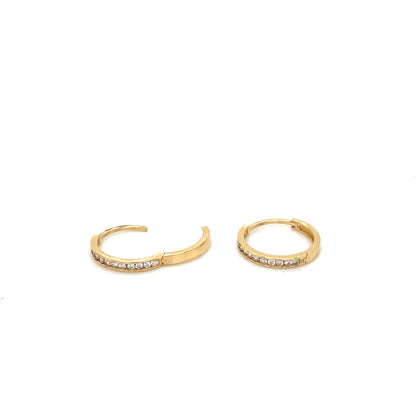 Aros oro circonitas 14mm