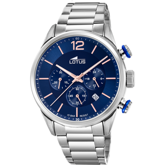 RELOJ DE HOMBRE LOTUS CHRONO CON ESFERA AZUL