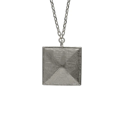 Collar corto cuadrado Good Morning en PLATA