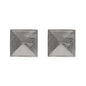 Pendientes botón cuadrado Good Morning en Plata