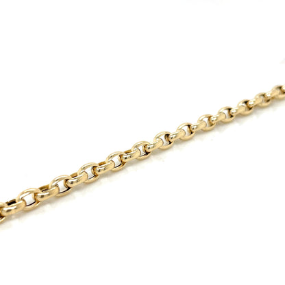 Pulsera Sra. oro amarillo eslabón redondo