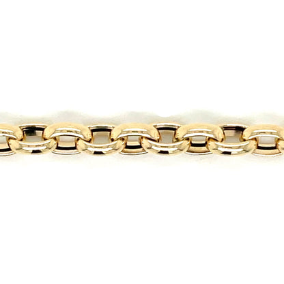 Pulsera Sra. oro amarillo eslabón redondo