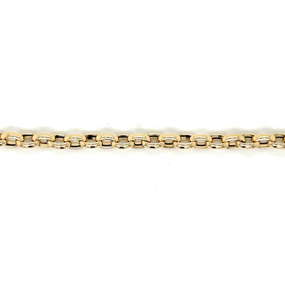 Pulsera Sra. oro amarillo eslabón redondo