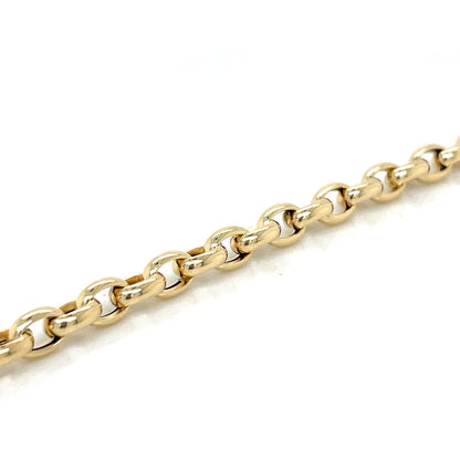 Pulsera Sra. oro amarillo eslabón redondo