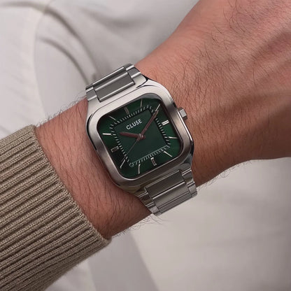 Quadrus Steel, Green, Silver Colour