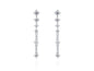 Pendientes de plata riviere corto