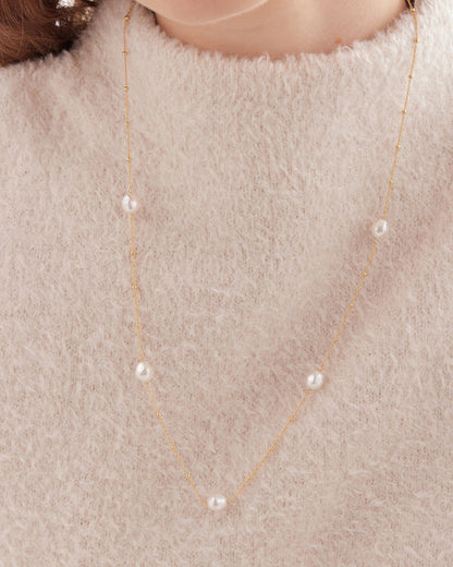Collar largo 65cm Sera con perla barroca en Plata