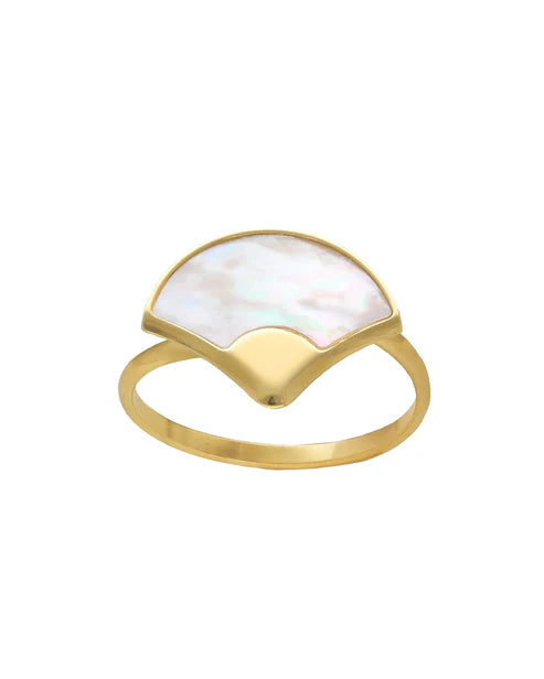 Anillo ajustable abanico Mum's Break nácar