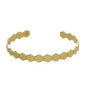 Pulsera rígida hexágonos dorada