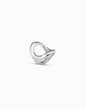 Unode50 Anillo plateado con óvalo central grande