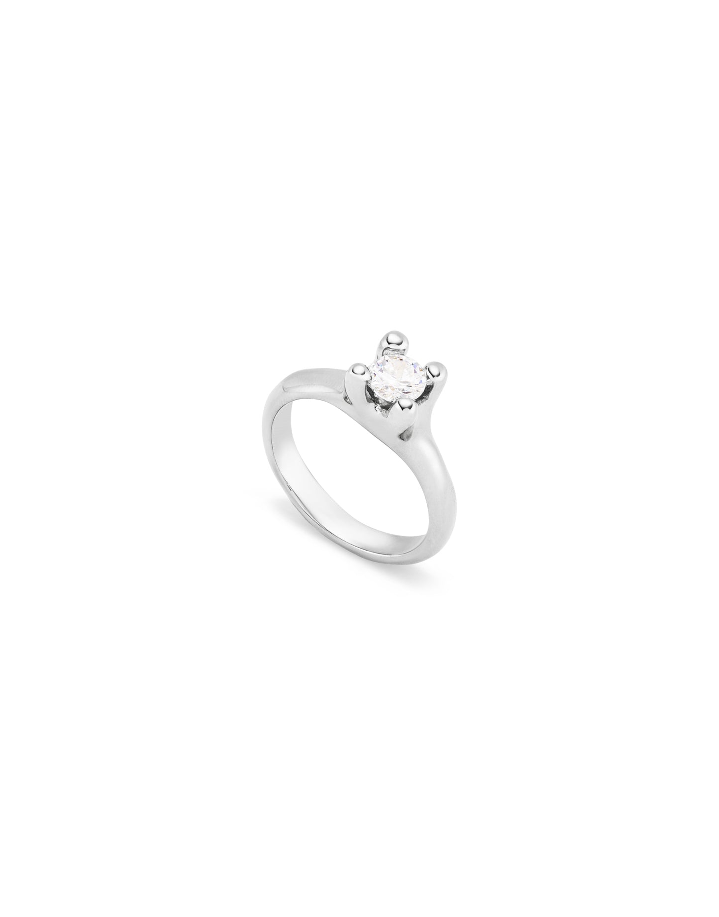 Unode50 Anillo Circonita blanca plateado