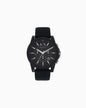 Armani Exchange Chronograph Black Silicone Watch