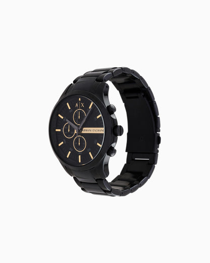 Reloj de tres agujas con correa de acero.