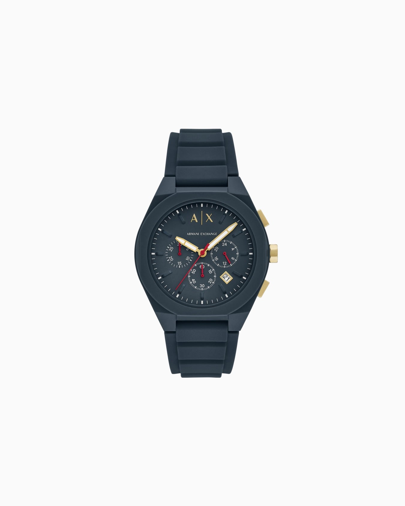 Reloj con cronógrafo de silicona azul