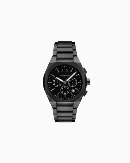 Armani Exchange Chronograph Black Stainless Steel Watch