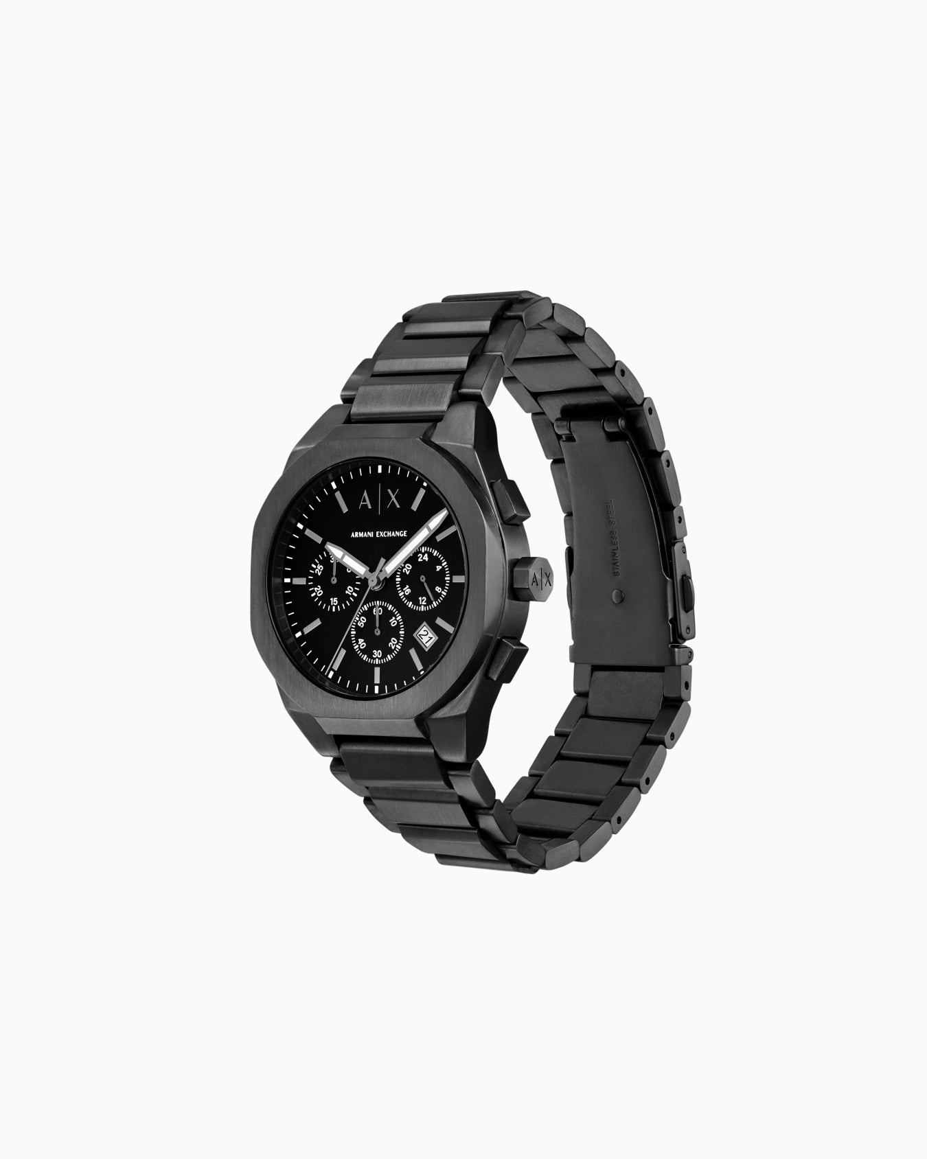 Armani Exchange Chronograph Black Stainless Steel Watch