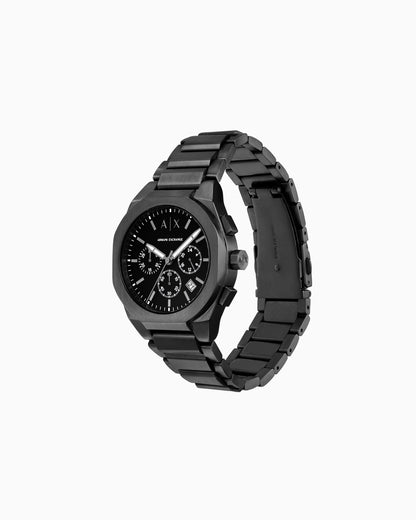 Armani Exchange Chronograph Black Stainless Steel Watch
