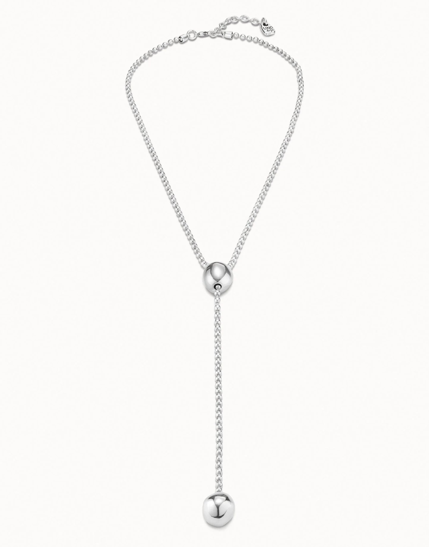Unode50 Collar largo bañado en plata de ley