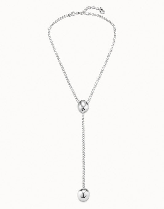 Unode50 Collar largo bañado en plata de ley