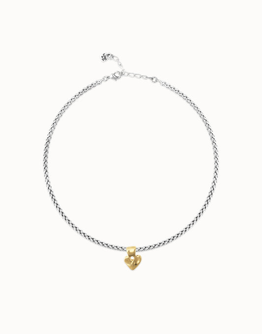 Collar bañado en oro 18k con detalle de corazón pequeño