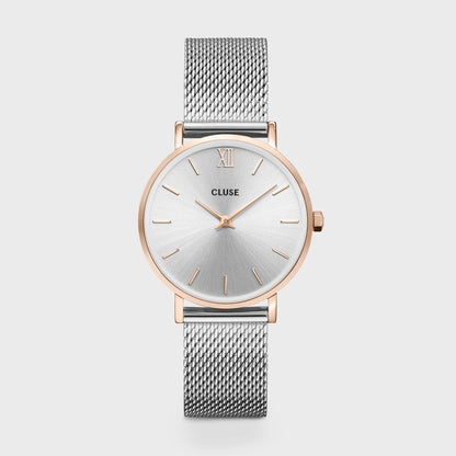 Minuit Watch Mesh, Rose Gold Colour, Two-Tone
