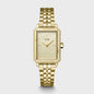 Fluette Watch Steel, Sand Texture Full Gold Colour
