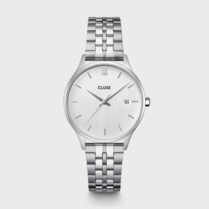 Minuit Date Watch Steel, Full Silver Colour