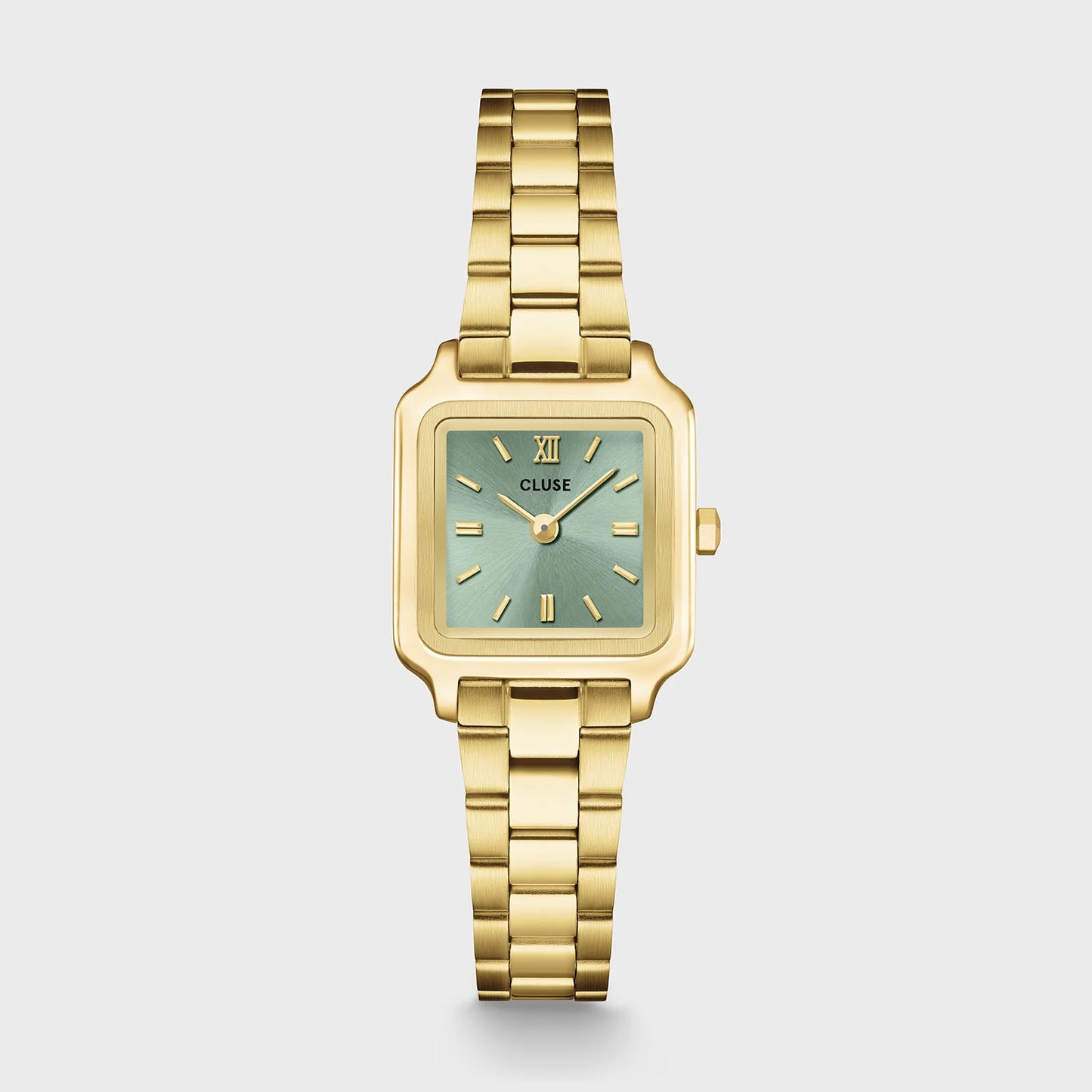 Gracieuse Mini Watch Steel, Sage Green, Gold Colour