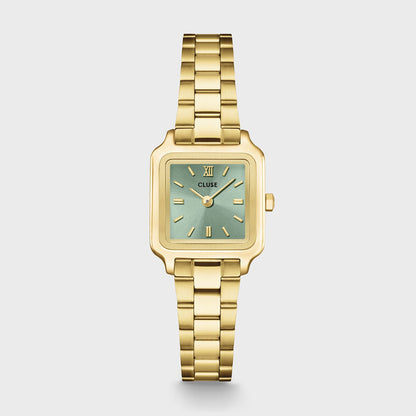 Gracieuse Mini Watch Steel, Sage Green, Gold Colour