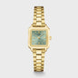 Gracieuse Mini Watch Steel, Sage Green, Gold Colour