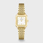 Gracieuse Mini Watch Steel, White, Gold Colour
