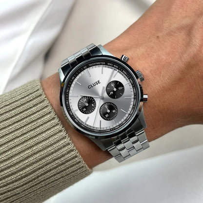 Anthéor Multifunction Watch Steel, Black, Silver Colour