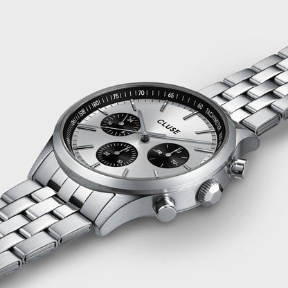 Anthéor Multifunction Watch Steel, Black, Silver Colour