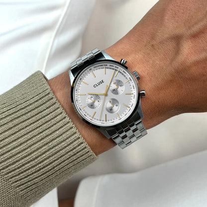 Anthéor Multifunction Watch Steel, Silver Colour, Two-Tone