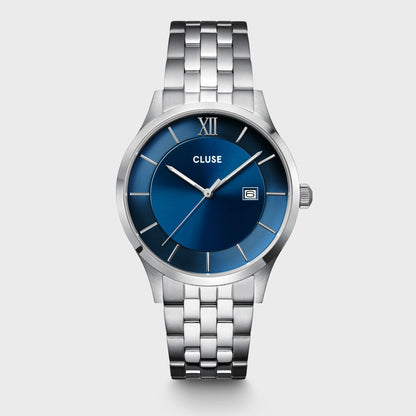 Aravis 3-Hand Watch Steel, Blue, Silver Colour